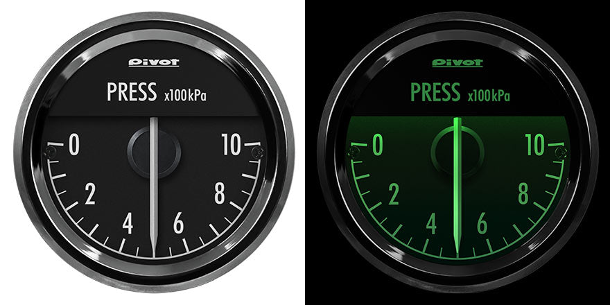 PIVOT STING 52 OIL PRESSURE GAUGE GREEN LIGHT STP-5