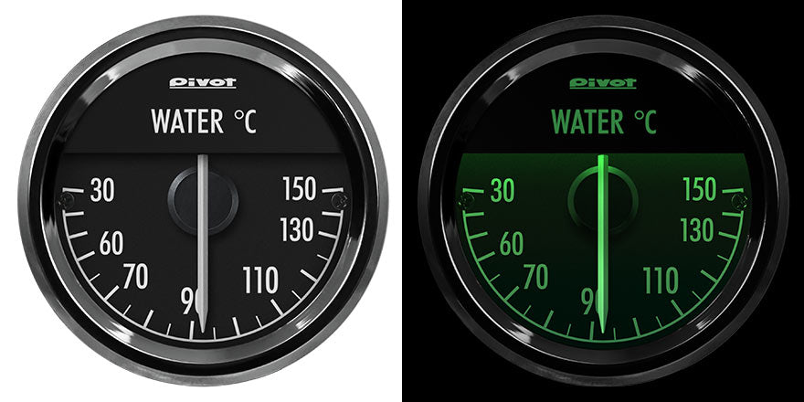 PIVOT STING 52 WATER TEMPERATURE GAUGE GREEN LIGHT STW-5