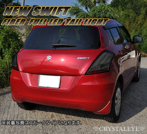 CRYSTAL EYE FIBER FULL LED TAIL LAMP V3 RED CLEAR FOR SUZUKI SWIFT ZC72S ZD72S SWIFT SPORT ZC32S J185-RC
