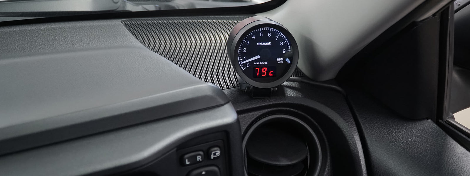 PIVOT DUAL GAUGE RS TACHOMETER WHITE LIGHTING OBD FOR HONDA FREED SPIKE GB3 4 L15A DRX-T
