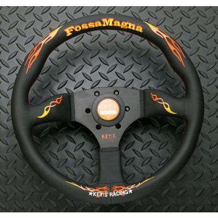 KEY'S RACING FOSSA MAGNA STEERING WHEEL 350 SEMI DEEP BLACK SW01080