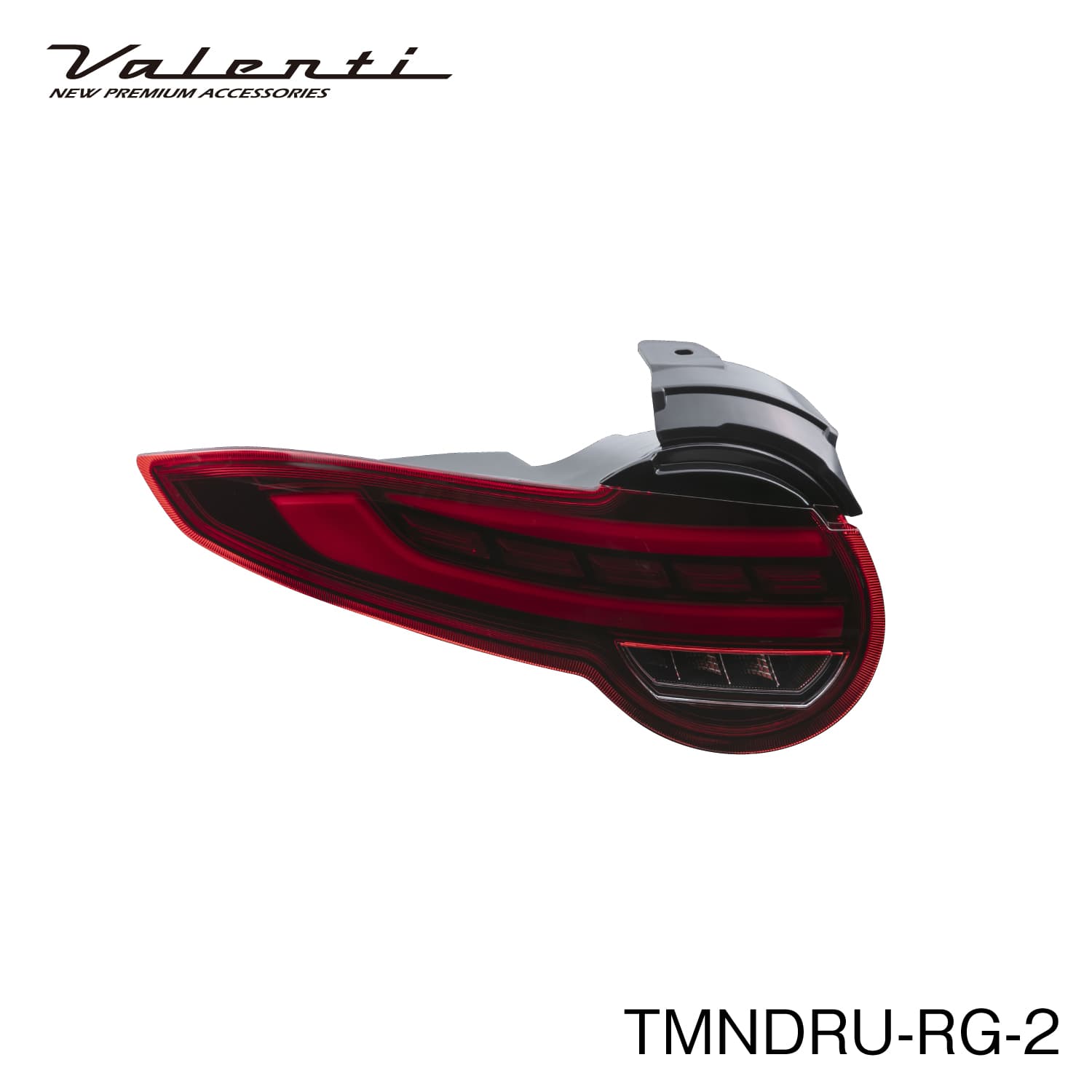 VALENTI JEWEL LED TAIL LAMP ULTRA RED LENS GLOSS BLACK FOR MAZDA ND ROADSTER TMNDRU-RG-2 