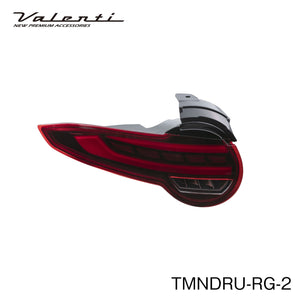 VALENTI JEWEL LED TAIL LAMP ULTRA RED LENS GLOSS BLACK FOR MAZDA ND ROADSTER TMNDRU-RG-2 