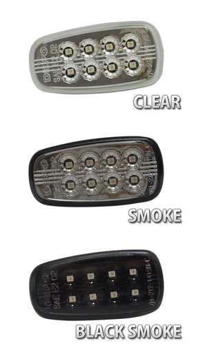 CRYSTAL EYE FLOWING TURN SIGNALS SEQUENTIAL LED SIDE MARKERS SMOKE FOR TOYOTA ALTEZZA ALTEZZA GITA SXE GXE1 D072-SM