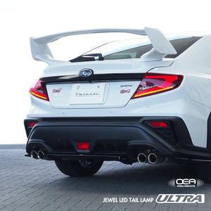 VALENTI JEWEL LED TAIL LAMP ULTRA LIGHT SMOKE BLACK CHROME FOR SUBARU IMPREZA WRX S4 VBH TSWRXU-SB-2