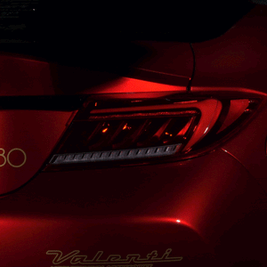 VALENTI JEWEL LED TAIL LAMP ULTRA RED LENS GLOSS BLACK LEFT SIDE FOR TOYOTA GR8 ZN8 SUBARU BRZ ZD8 TT86GRZU-RG-1-LH