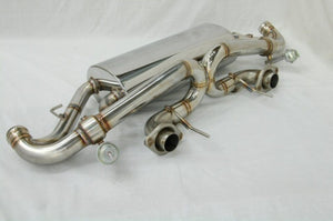 KREISSIEG FIRST CAT-BACK F1 SOUND VALVETRONIC EXHAUST SYSTEM STAINLESS STEEL FLOATING CURL TAIL SANDBLASTED KSG LOGO MARK FOR ASTON MARTINE V8 VANTAGE ASV8-03-STAINLESS