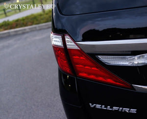 CRYSTAL EYE FIBER FULL LED TAIL LAMP V2 SEQUENTIAL FLOWING TURN SIGNAL TYPE RED CLEAR (RC) FOR TOYOTA VELLFIRE 20 ALPHARD 20 ALL MODELS EARLY LATE HYBRID COMPATIBLE J170-RC