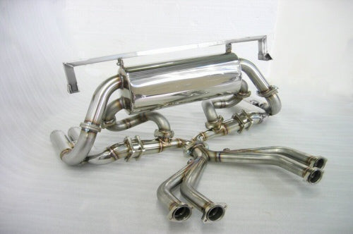 KREISSIEG F1 SOUND VALVETRONIC EXHAUST SYSTEM WONDERWOLF VER. WITH STAINLESS STEEL FLOATING CURL TAIL SANDBLASTED KSG LOGO MARK FOR FERRARI TESTAROSSA FERRARI 512TR FERRARI 512M F512-03-WONDERWOLF-TESTAROSSA-TR-M