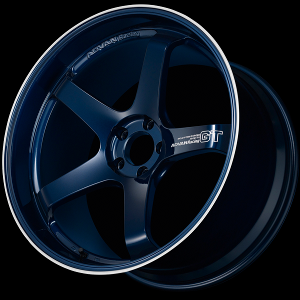YOKOHAMA ADVAN RACING GT -PREMIUM VERSION- FOR JAPANESE CARS 20X9.0J 5(M14)X120 47 TBRP RACING TITANIUM BLUE - RING + MACHINING LOGO YOKOHAMA-ADVAN-03366