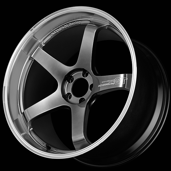 YOKOHAMA ADVAN RACING GT -PREMIUM VERSION- FOR JAPANESE CARS 19X8.5J 5(M14)X120 47 MHBP MACHINING - RACING HYPER BLACK + MACHINING LOGO YOKOHAMA-ADVAN-03355