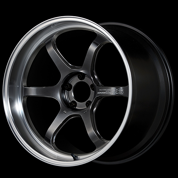 車のパーツ Yokohama Advan R6 114.3 17X9.5 +35 W/ Dunlop Direzza Yokohama Wheel ADVAN Racing R6 - 18x9.5 / 5x100 / +45 - Racing Titaniu