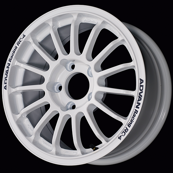 YOKOHAMA ADVAN RACING RC-4 FOR JAPANESE CARS 15X6.5J 4X100 38 RW RALLY WHITE YOKOHAMA-ADVAN-03689