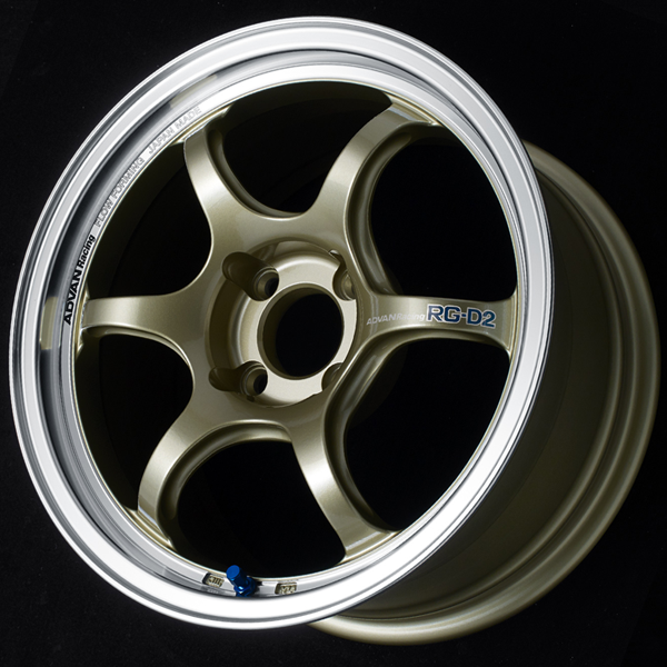 YOKOHAMA ADVAN RACING RG-D2 FOR JAPANESE CARS 15X8.0J 4(M14)X100 35 MCG MACHINING - CHAMPAGNE GOLD YOKOHAMA-ADVAN-01855