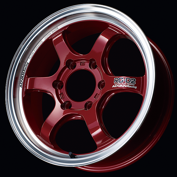 YOKOHAMA ADVAN RACING RG-D2 FOR HIACE 17X6.5J 6X139.7 38 MCR MACHINING - RACING CANDY RED YOKOHAMA-ADVAN-02087