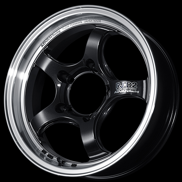 YOKOHAMA ADVAN RACING RJ-D2 FOR JIMNIY 16X6.0J 5X139.7 0 MBG MACHINING - BLACK GUNMETAL YOKOHAMA-ADVAN-02109