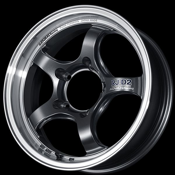 YOKOHAMA ADVAN RACING RJ-D2 FOR JIMNIY 16X6.0J 5X139.7 0 MGM MACHINING - RACING GUNMETALLIC YOKOHAMA-ADVAN-02108