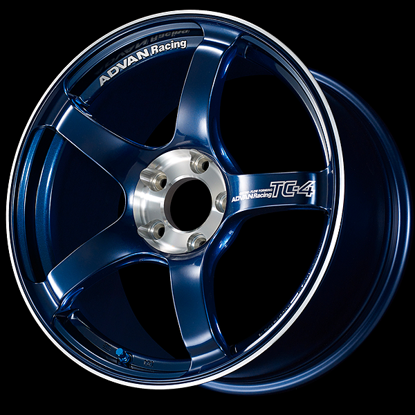 YOKOHAMA ADVAN RACING TC-4 FOR JAPANESE CARS 18X8.5J 5(M12)X114.3 37 IBC RACING INDIGO BLUE - DIAMOND CUT YOKOHAMA-ADVAN-00321