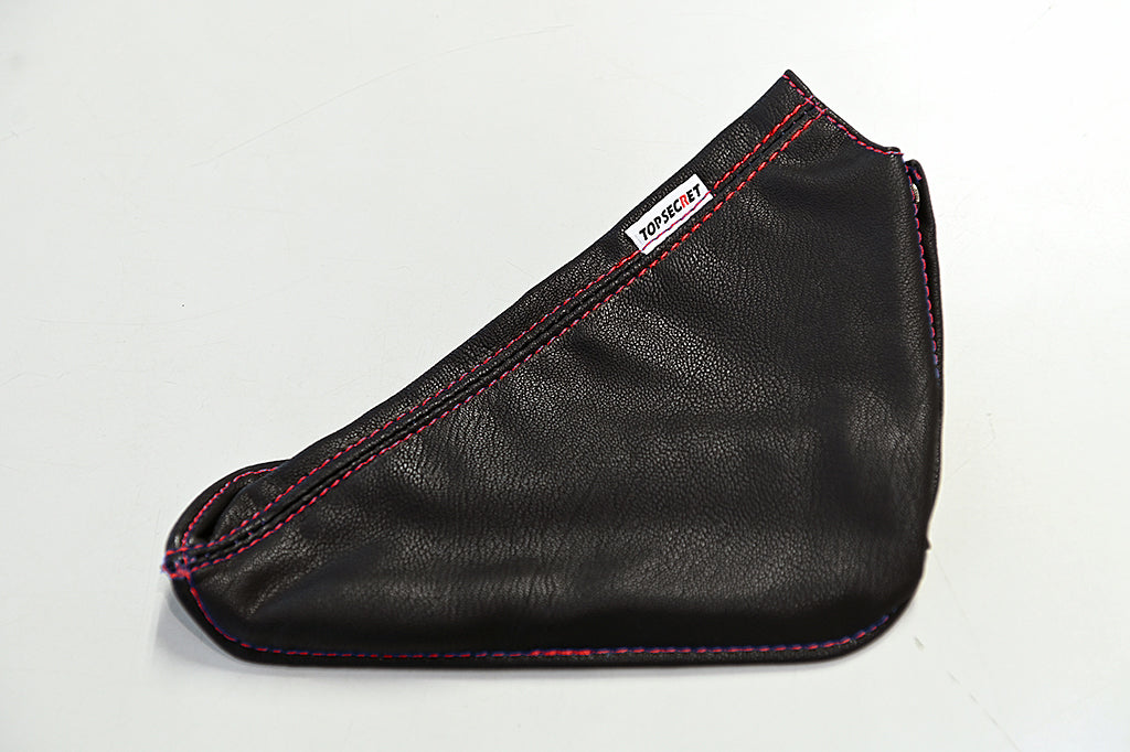 TOP SECRET HANDBRAKE BOOTS RED STITCHING FOR NISSAN SKYLINE GT-R BNR34 TOP-SECRET-00361