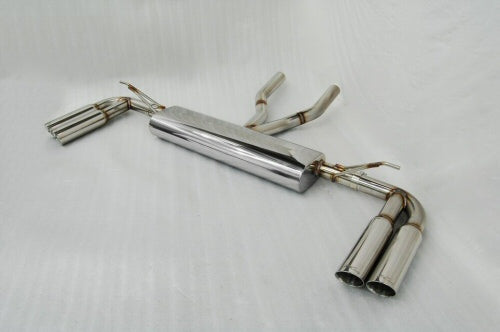 KREISSIEG CAT-BACK F1 SOUND EXHAUST SYSTEM WONDERWOLF VER. STAINLESS STEEL FLOATING CURL TAIL SANDBLASTED KSG LOGO MARK TURBO MODEL FOR PORSCHE 955 CAYENNE TURBO  PCAYS-06-STAINLESS-TURBO