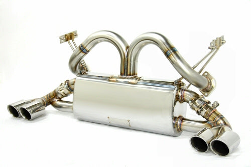 KREISSIEG F1 SOUND EXHAUST SYSTEM WONDERWOLF VER. TITANIUM FLOATING CURL TAIL SANDBLASTED KSG LOGO MARK FOR FERRARI 348 TS FERRARI 348 TB F348-11-TITANIUM-TS-TB