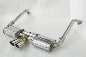 KREISSIEG FIRST CAT-BACK F1 SOUND EXHAUST SYSTEM WONDERWOLF VER. STAINLESS STEEL BILLET FLOATING CURL TAIL SANDBLASTED KSG LOGO MARK TIPTRO EARLY MODEL FOR PORSCHE 987 BOXSTER ZENKI  P987B-06-STAINLESSBILLET-TIPTRO