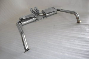 KREISSIEG FIRST CAT-BACK F1 SOUND EXHAUST SYSTEM WONDERWOLF VER. STAINLESS STEEL FLOATING CURL TAIL SANDBLASTED KSG LOGO MARK TIPTRO EARLY MODEL FOR PORSCHE 987 CAYMAN ZENKI  P987C-05-STAINLESS-TIPTRO