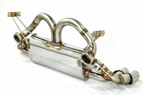 KREISSIEG F1 SOUND EXHAUST SYSTEM WONDERWOLF VER. TITANIUM FLOATING CURL TAIL SANDBLASTED KSG LOGO MARK FOR FERRARI 348 TS FERRARI 348 TB F348-11-TITANIUM-TS-TB