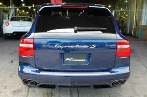 KREISSIEG CAT-BACK F1 SOUND EXHAUST SYSTEM WONDERWOLF VER. TITANIUM FLOATING CURL TAIL SANDBLASTED KSG LOGO MARK S MODEL FOR PORSCHE 957 CAYENNE S  PCAYT-06-TITANIUM-S