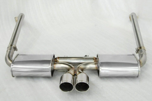 KREISSIEG FIRST CAT-BACK F1 SOUND EXHAUST SYSTEM WONDERWOLF VER. STAINLESS STEEL FLOATING CURL TAIL SANDBLASTED KSG LOGO MARK 5SP EARLY MODEL FOR PORSCHE 987 CAYMAN ZENKI  P987C-05-STAINLESS-5SP