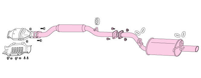 FUJITSUBO Legalis R  Exhaust For AA63 Celica twin cam 16V 750-23034