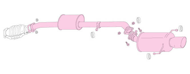 FUJITSUBO Legalis R typeEVOLUTION  Exhaust For ER34 Skyline 25GT TURBO 2 door 790-15083