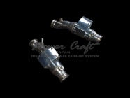 POWER CRAFT HYBRID EXHAUST MUFFLER SYSTEM 2 PIECES OUT BLACK TAIL FOR LAMBORGHINI GALLARDO P-LA320105-BKT