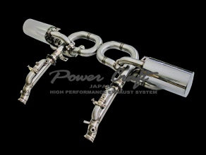 POWER CRAFT HYBRID EXHAUST MUFFLER SYSTEM 2 PIECES OUT BLACK TAIL FOR LAMBORGHINI GALLARDO P-LA320102-BKT
