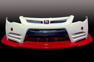 M&M HONDA AERO BUMPER FRONT UNDER SPOILER FOR CIVIC FD2 FD1 01010-FD2-MR02