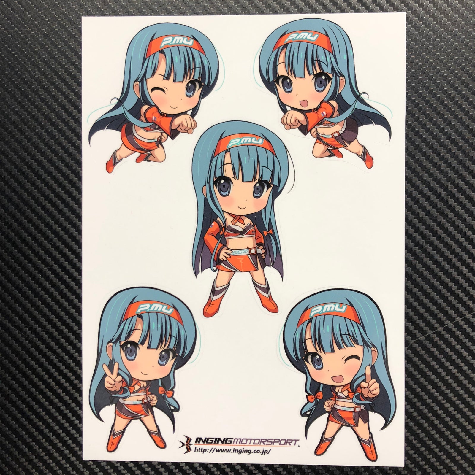 INGING MOTORSPORT MIU-CHAN STICKER (CENTER STANDING POSE) FOR  INGING-MOTORSPORT-00009