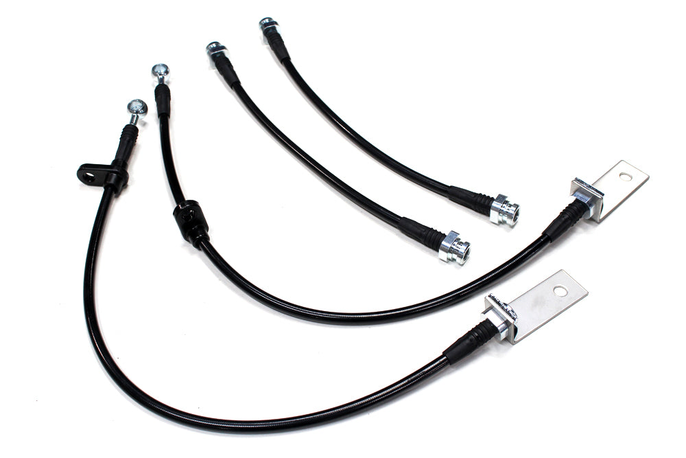 M&M HONDA BLACK STAINLESS BRAKE LINE FITTING STEEL TYPE 1 FOR CIVIC FD2 00601-FD2-M001