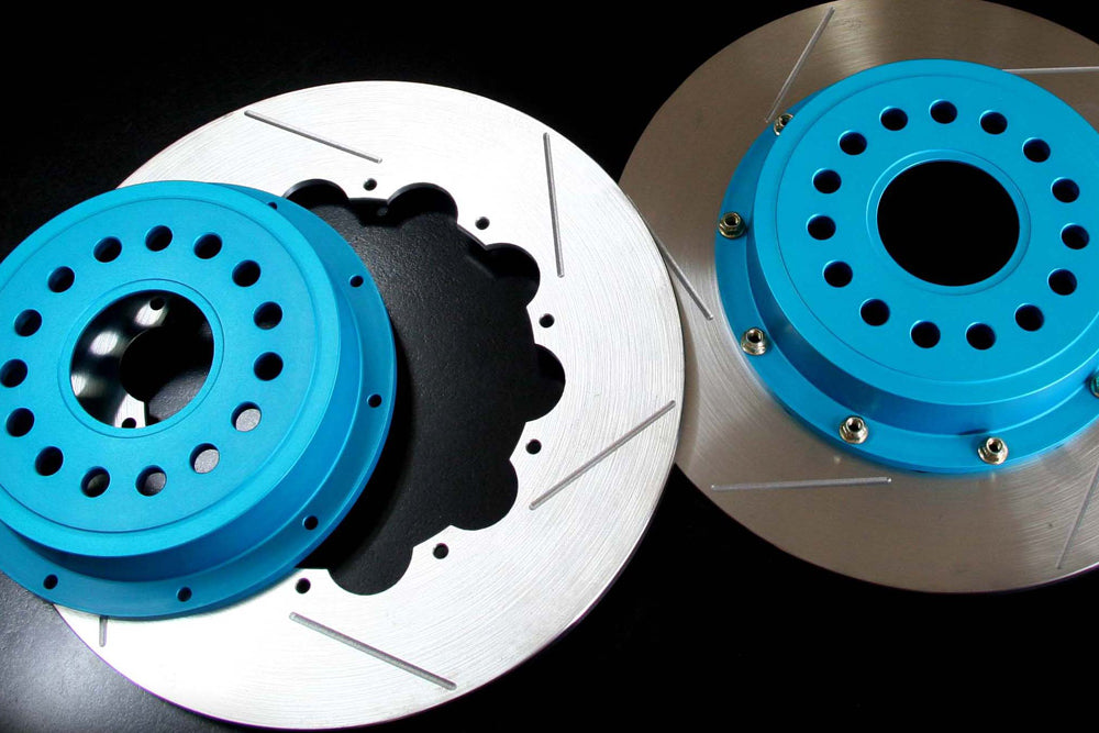 M&M HONDA 2 PIECE BRAKE ROTOR BELL HAT COLOR ORDER BLUE ALUMITE COLOR FOR  00600-BHC-M001-BL