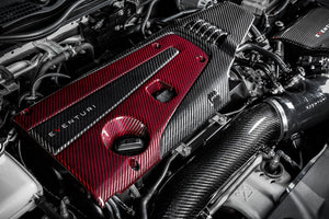 M&M HONDA RED CARBON KEVLAR ENGINE COVER VENTURI FOR CIVIC FK8 00405-FK8-M004