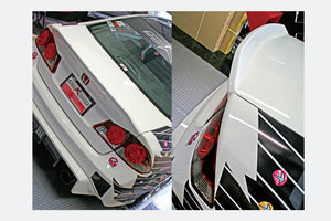 M&M HONDA AERO DUCKTAIL ALL FRP TRUNK LID TYPE 3 NO WING HOLE FOR CIVIC FD2 Mugen RR 01002-FD2-M003