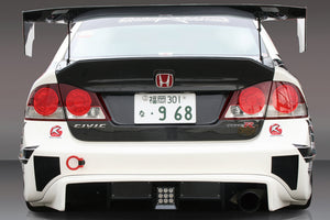 M&M HONDA AERO DUCKTAIL ALL TWILL CARBON TRUNK LID TYPE 4W WING HOLE AVAILABLE FOR CIVIC FD2 Mugen RR 01002-FD2-M004W