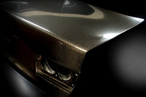 M&M HONDA PLAIN WEAVE CARBON FRP TRUNK LID TYPE 2 FOR ACCORD CL7 CL9 01002-CL7-M002