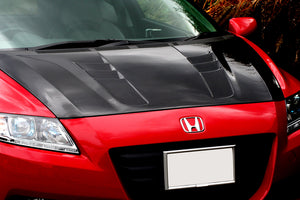M&M HONDA CARBON BONNET TYPE MR PLAIN WEAVE CARBON FRP TYPE MR2 FOR CR-Z ZF1 ZF2 01100-ZF1-MR002