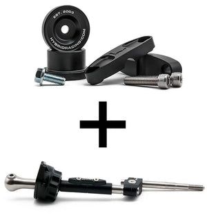 M&M HONDA SHORT SHIFTER & LINKAGE BUSH SET BLACK COLOR HYBRID RACING FOR HONDA CIVIC EG6 EG9 00111-EG6-HR01B