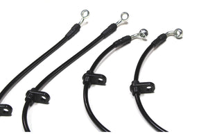 M&M HONDA BLACK STAINLESS BRAKE LINE FITTING STEEL TYPE 1 FOR CIVIC EP3 00601-EP3-M001