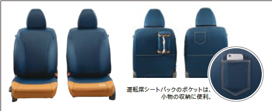 HONDA SEAT COVER FULL TYPE (DENIM STYLE X SYNTHETIC LEATHER FRONT REAR SET) H (4WD) H・F H・S FOR HONDA FIT GK3 GK4 GK5 GK6 GP5 GP6 08P32-E8S-001B