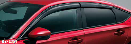 HONDA DOOR VISOR SET OF 4 LEFT AND RIGHT FRONT AND REAR FOR HONDA CIVIC FL1 08R04-T43-000