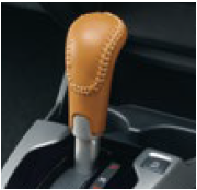HONDA SELECT KNOB (SYNTHETIC LEATHER TAN X BEIGE STITCH) FOR HONDA FIT GK3 GK4 GK5 GK6 GP5 GP6 08U92-E8S-010
