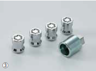 HONDA WHEEL LOCK NUTS FOR ALUMINUM WHEELS CAP TYPE 4 PIECE SET FOR HONDA FIT GR1 GR2 GR3 GR4 GR5 GR6 GR7 GR8 GS 08W42-SJK-003A