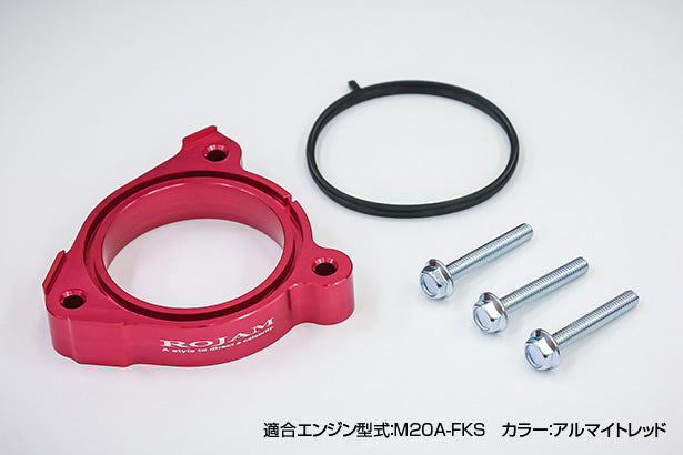 ROJAM THROTTLE SPACER RED FOR TOYOTA HARRIER 80 RAV4 50 GASOLINE M20A-FKS 60-SS-M20A2